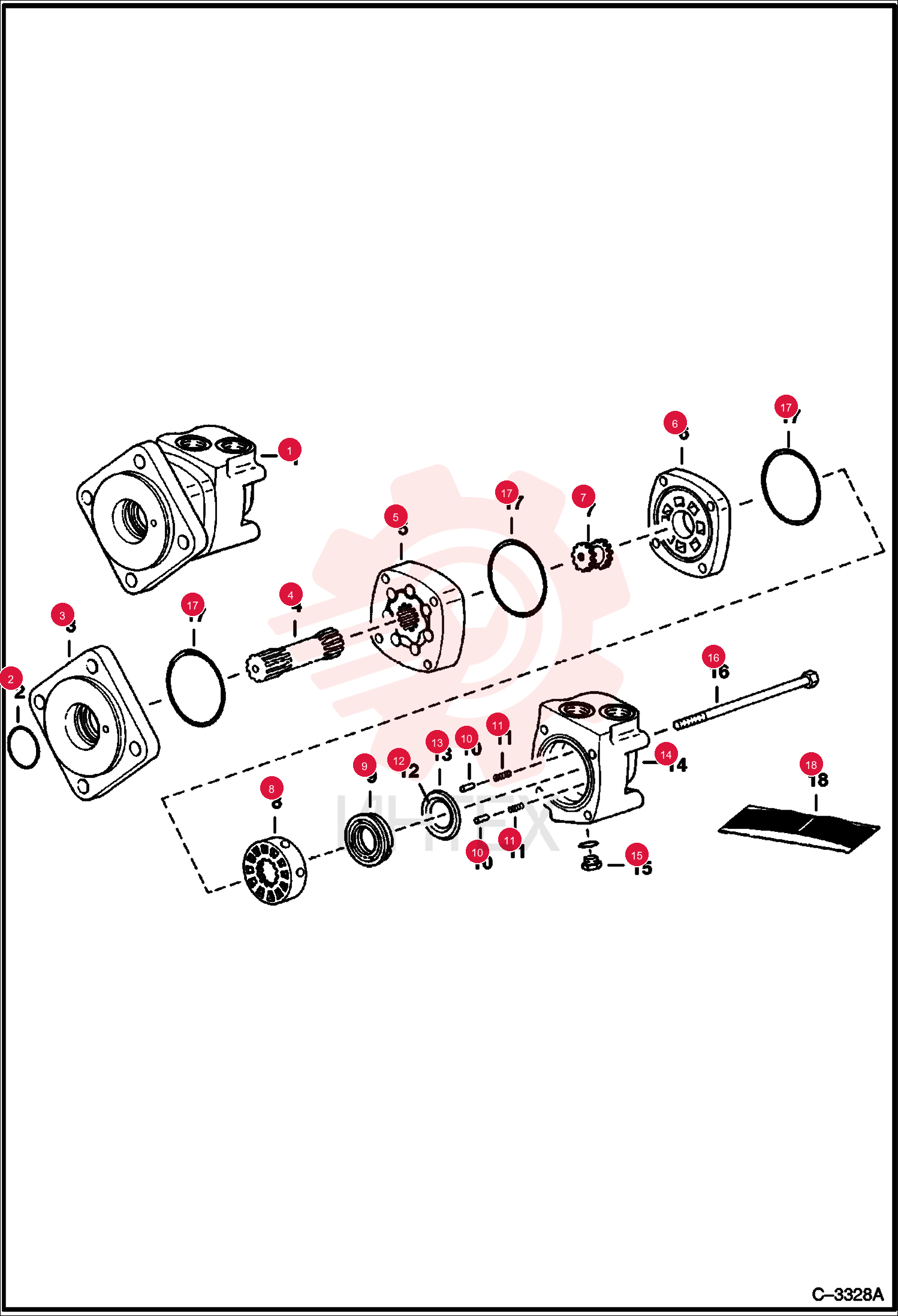 MOTOR, DRIVE HYD 6662841 (3)
