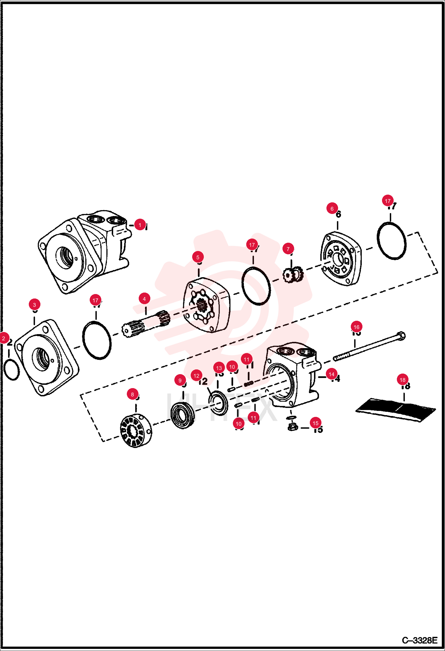 MOTOR, DRIVE HYD 6662841 (5)