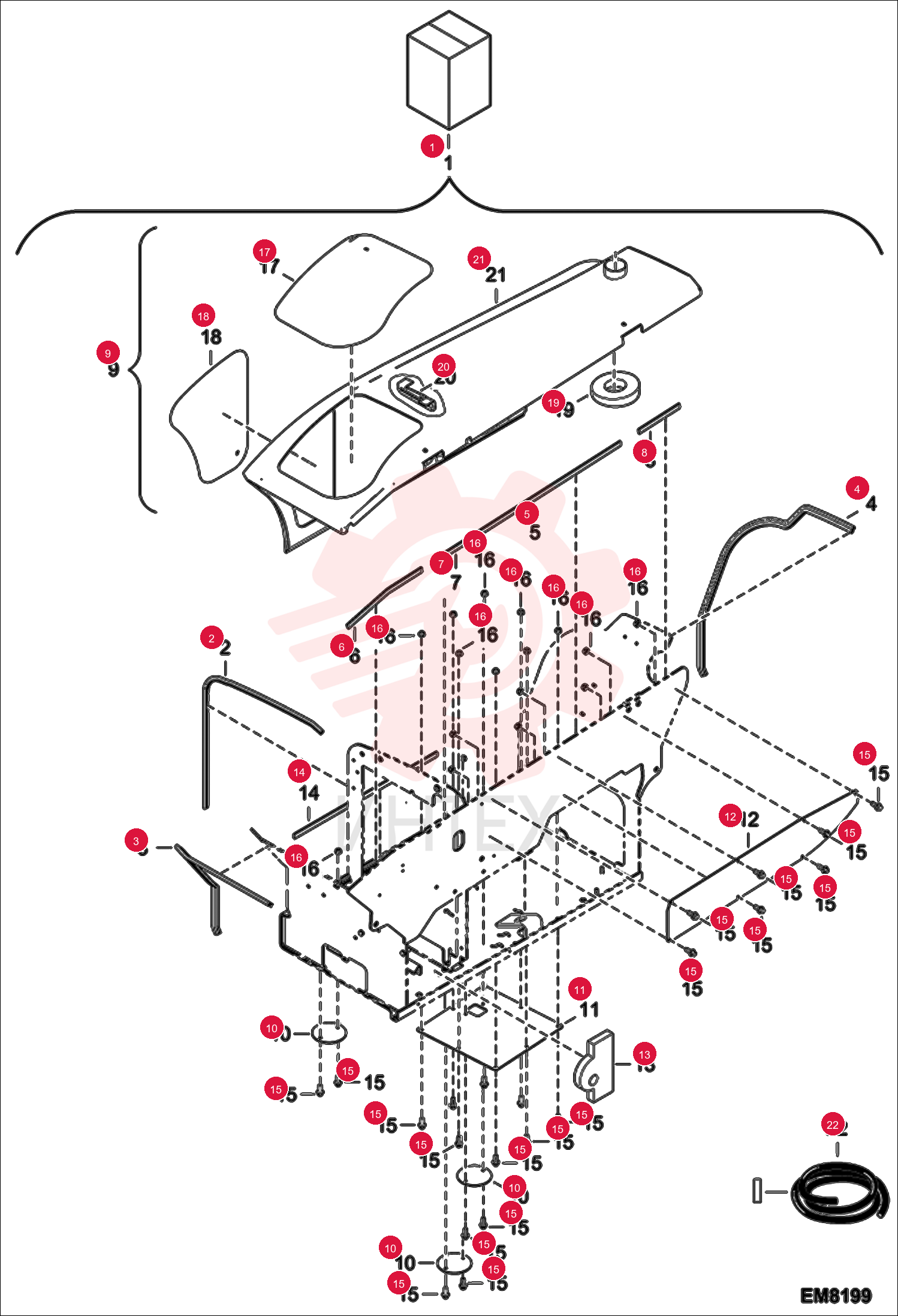 ENGINE BASKET AND COVER KIT 6927418