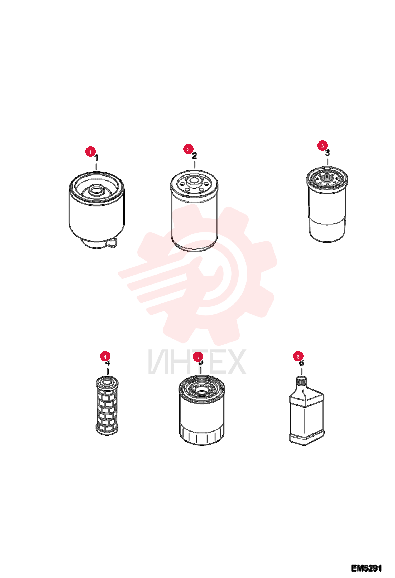 FILTER, FUEL W/SEPARATOR 12 6667352 (3)