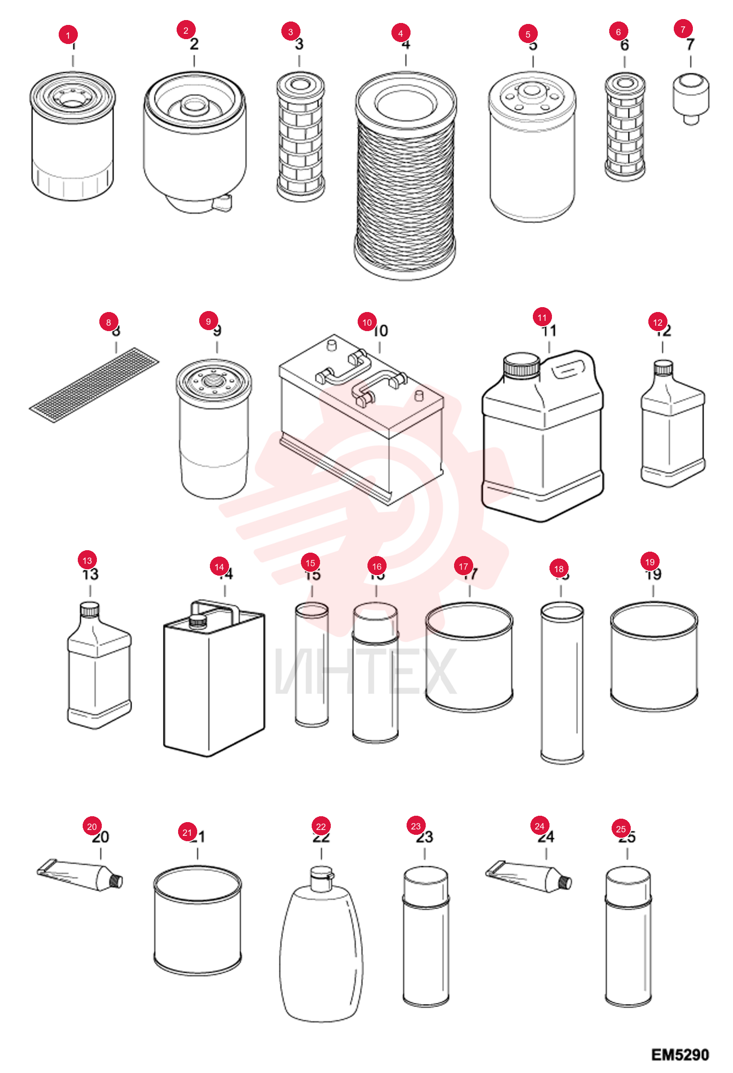 FILTER, OIL ENG 12 6678233 (2)