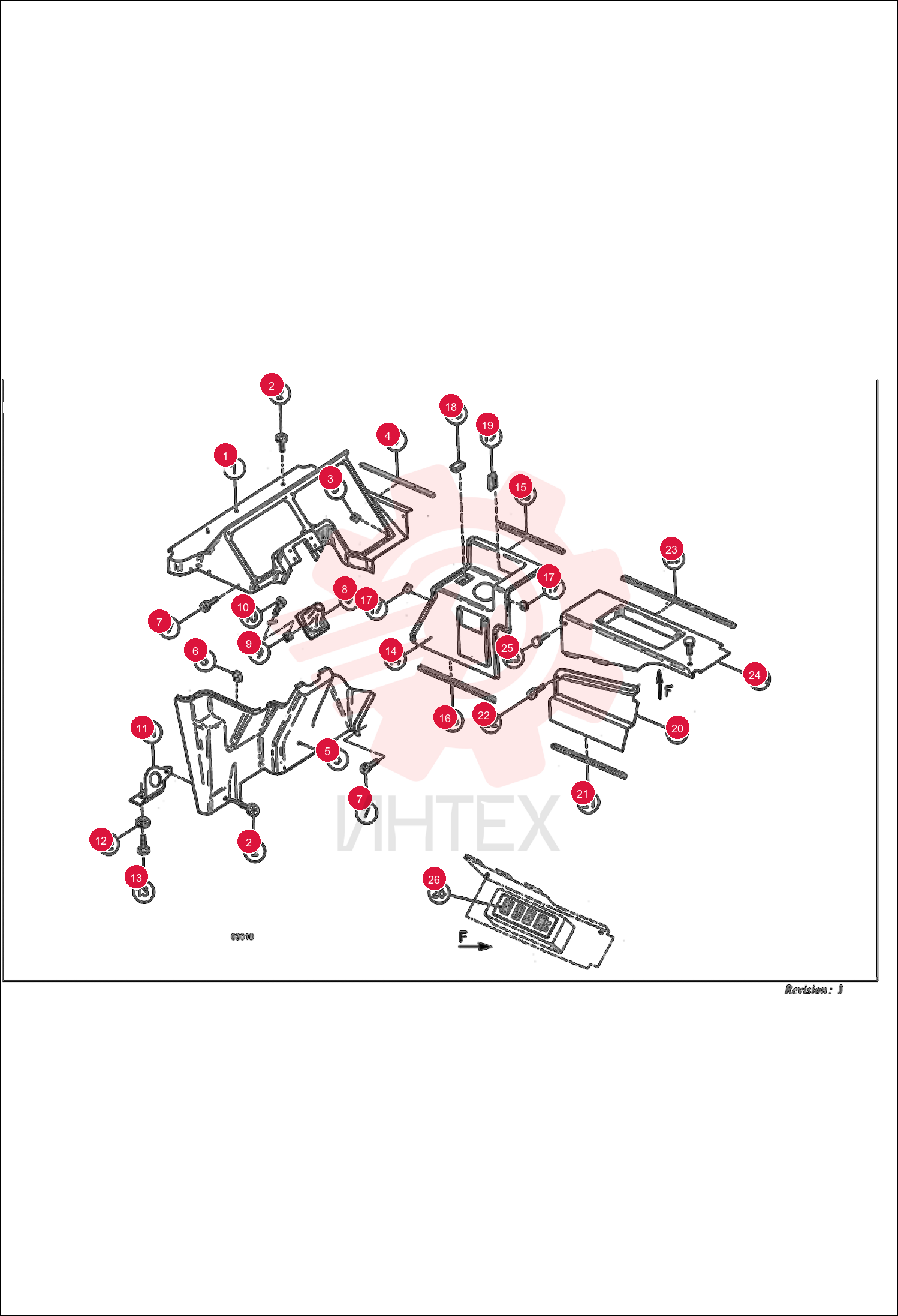 CLADDING , UPPER DASHBOARD 6908669