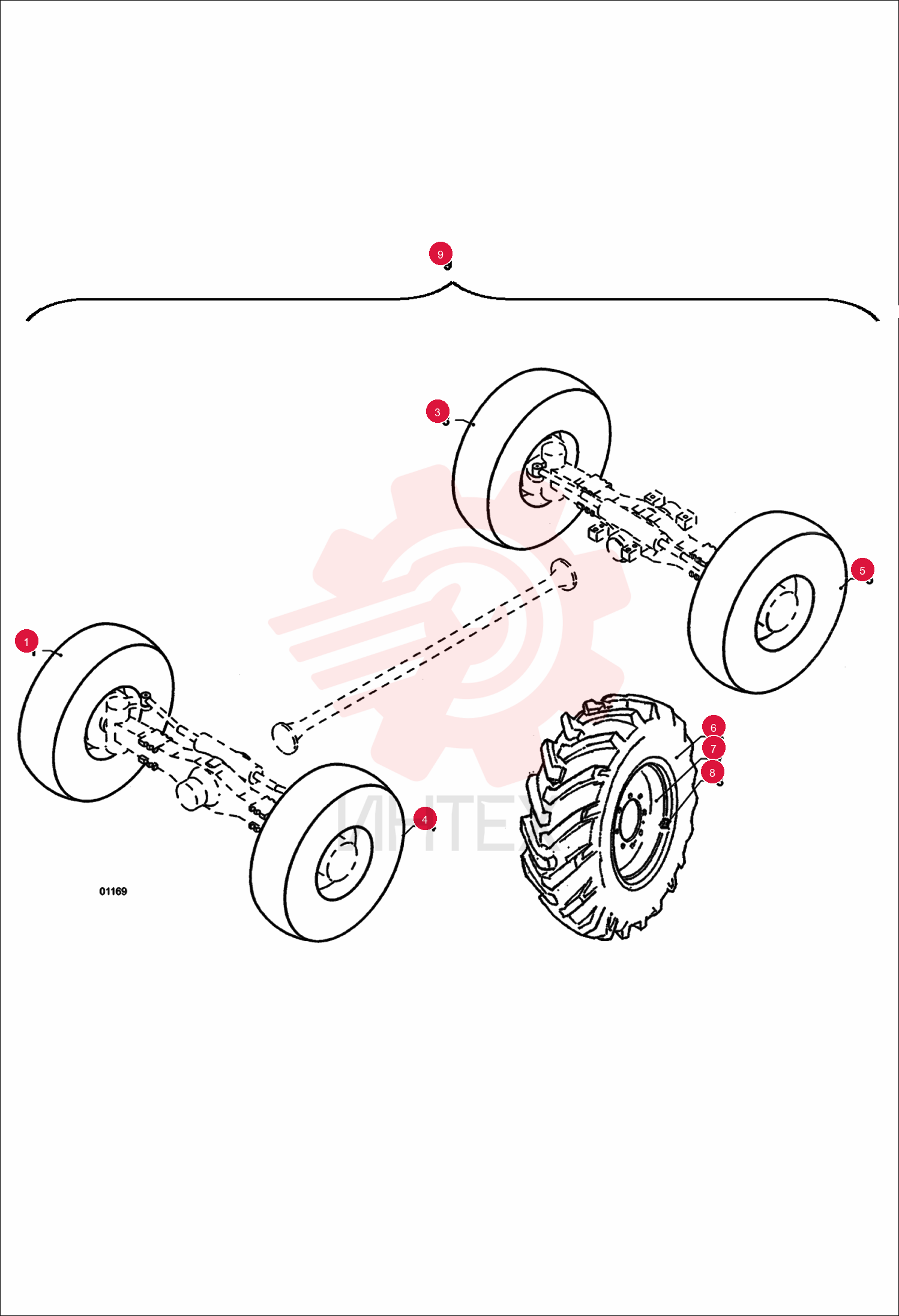 RIGHT EQUIPPED WHEEL DUN 400/70-20 150B