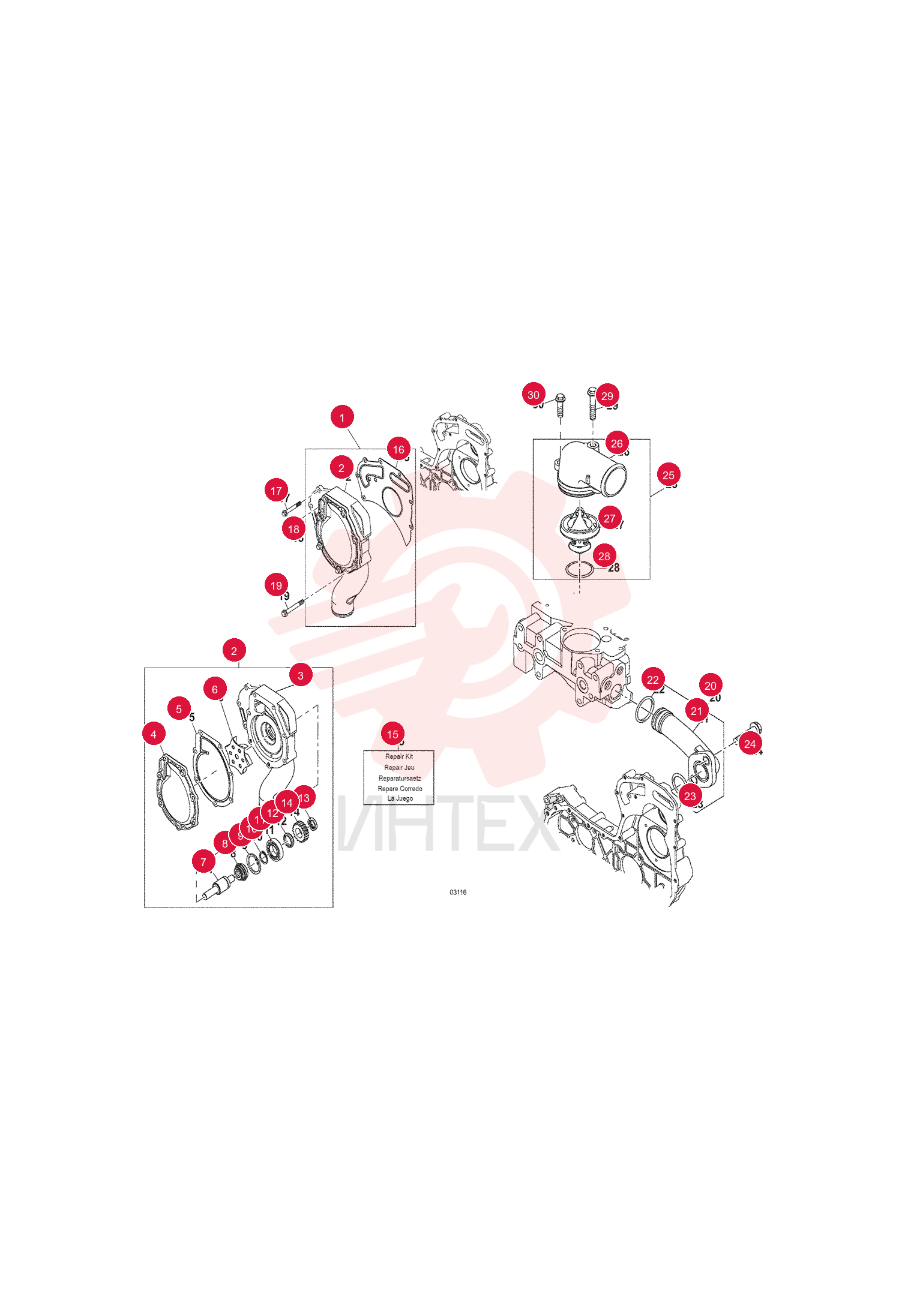 WATER PUMP KIT 6912024 (1)