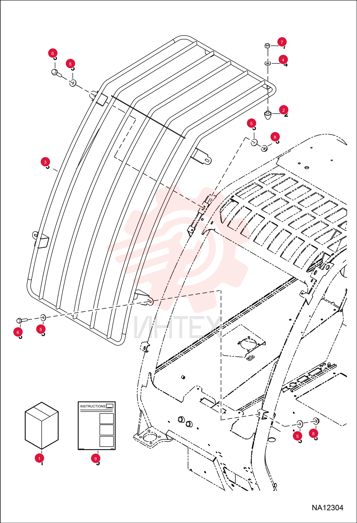 KIT, GLASS SHIELD 7302927