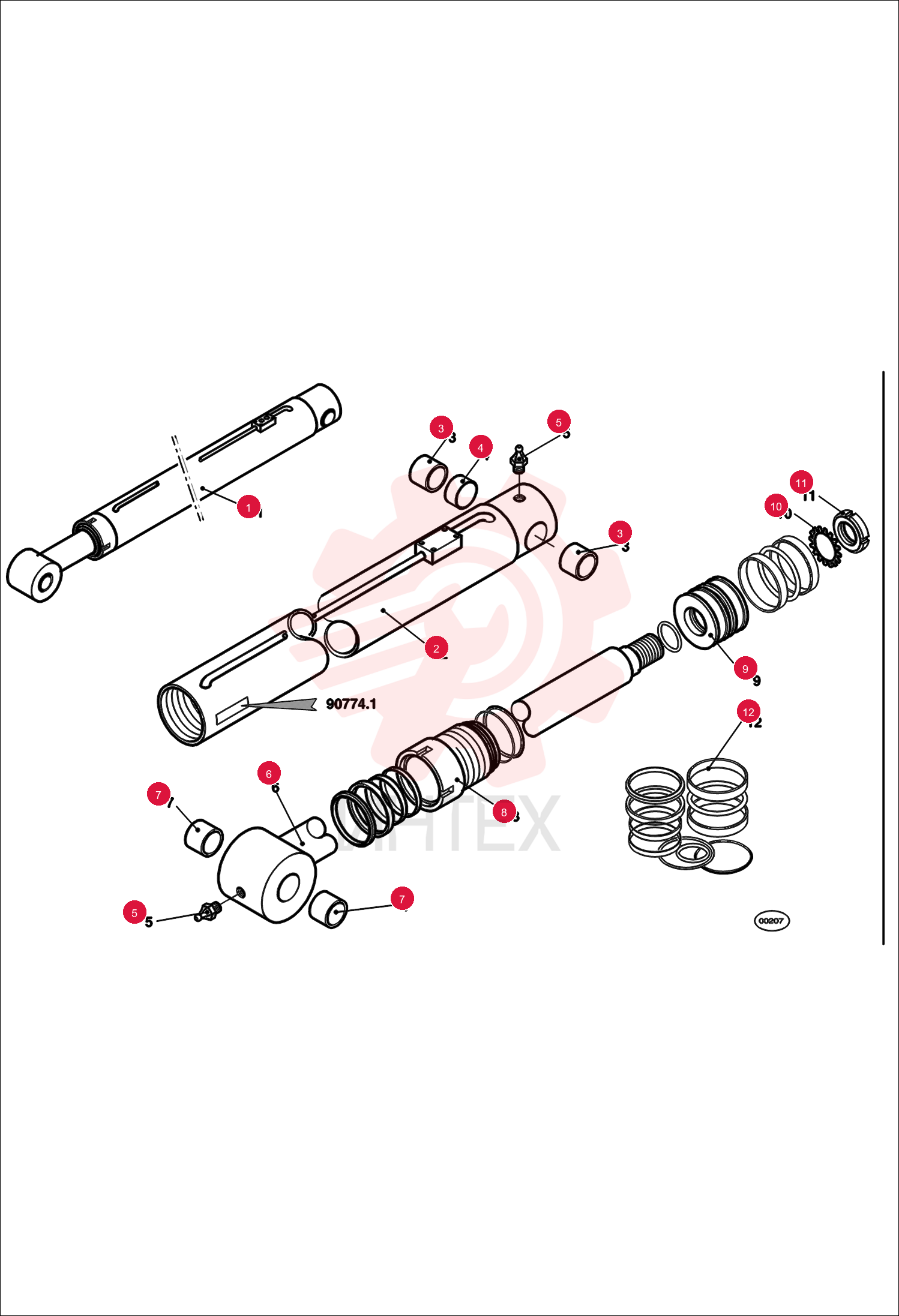 CYLINDER, LIFT 90774-1