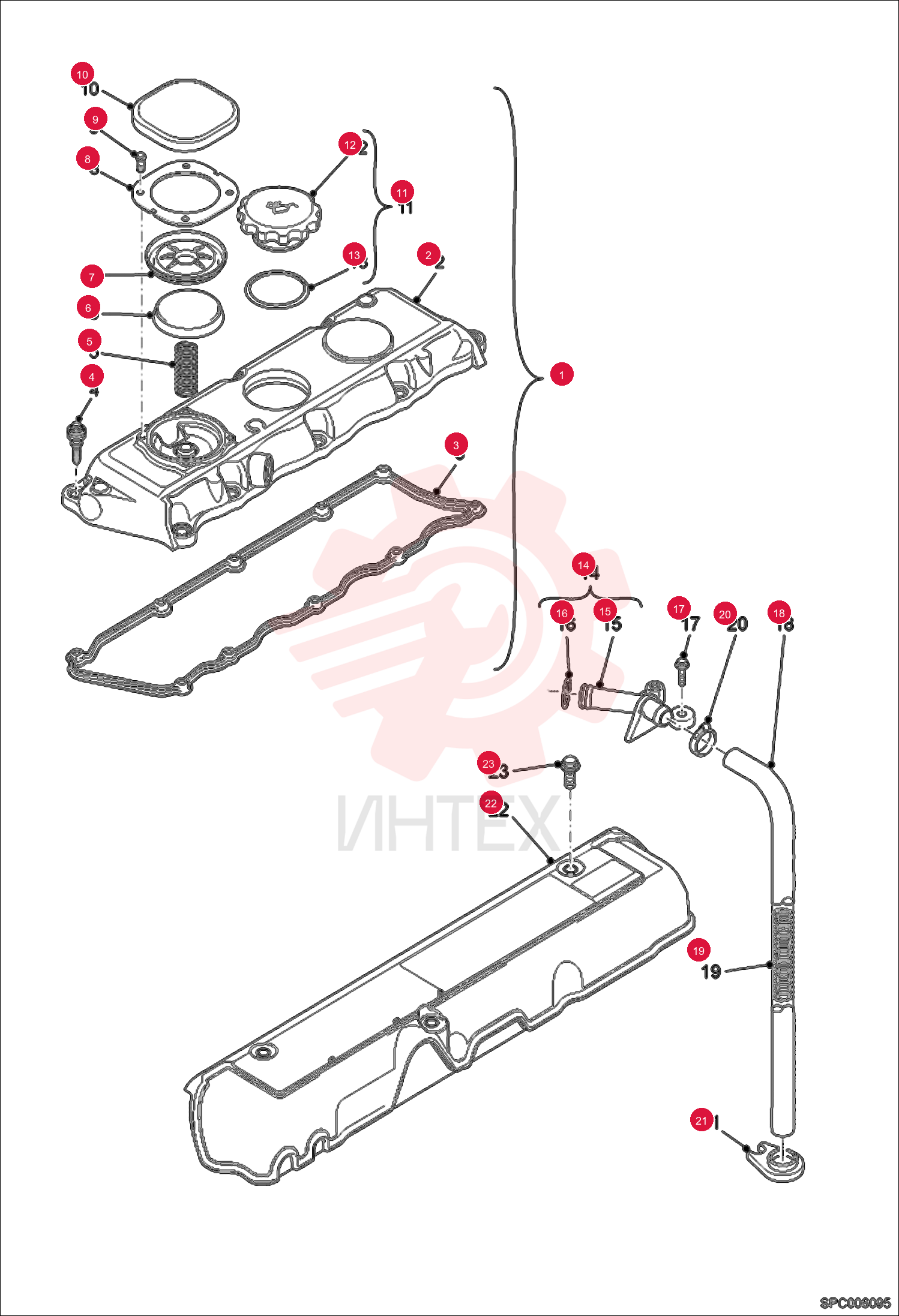 COVER CYLINDER HEAD ASSEMBLY 6912017 (2)