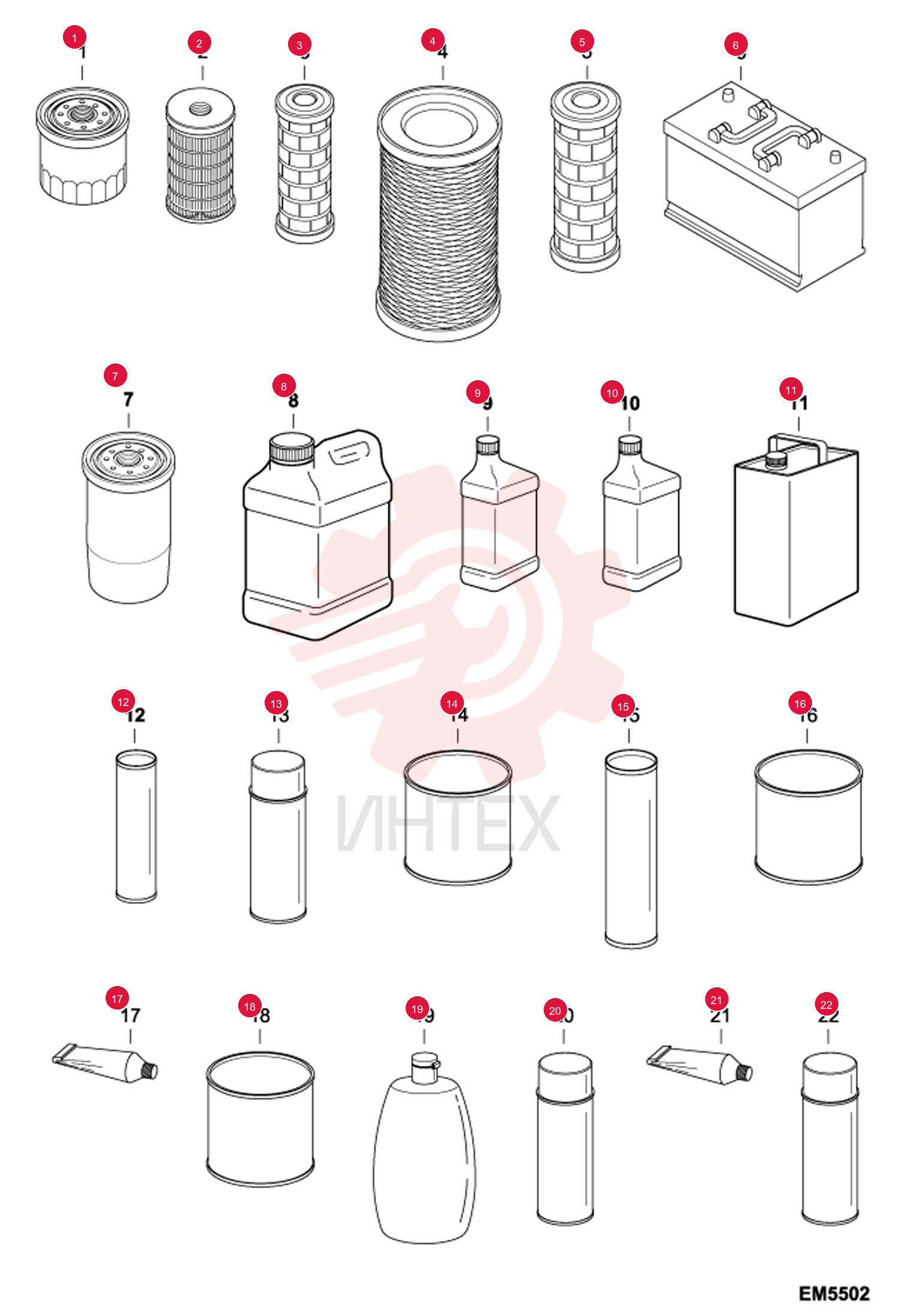 FILTER, OIL ENG 12 6511766 (2)