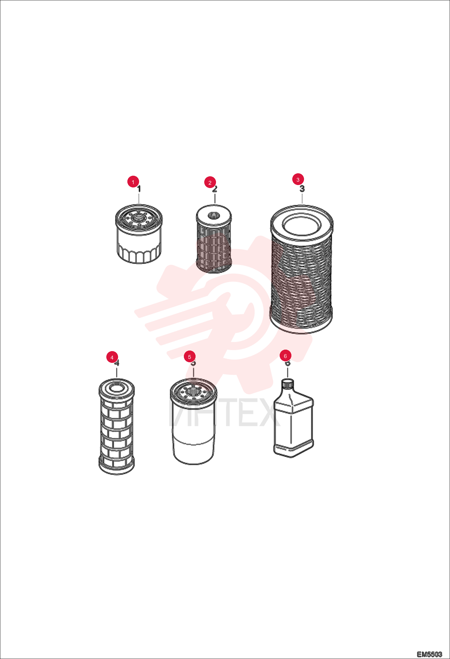 FILTER, OIL ENG 12 6511766 (3)