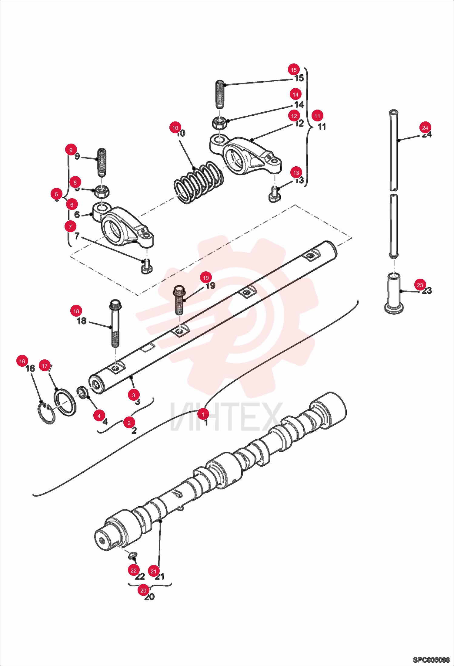 ROCKER SHAFT ASSEMBLY 6924932