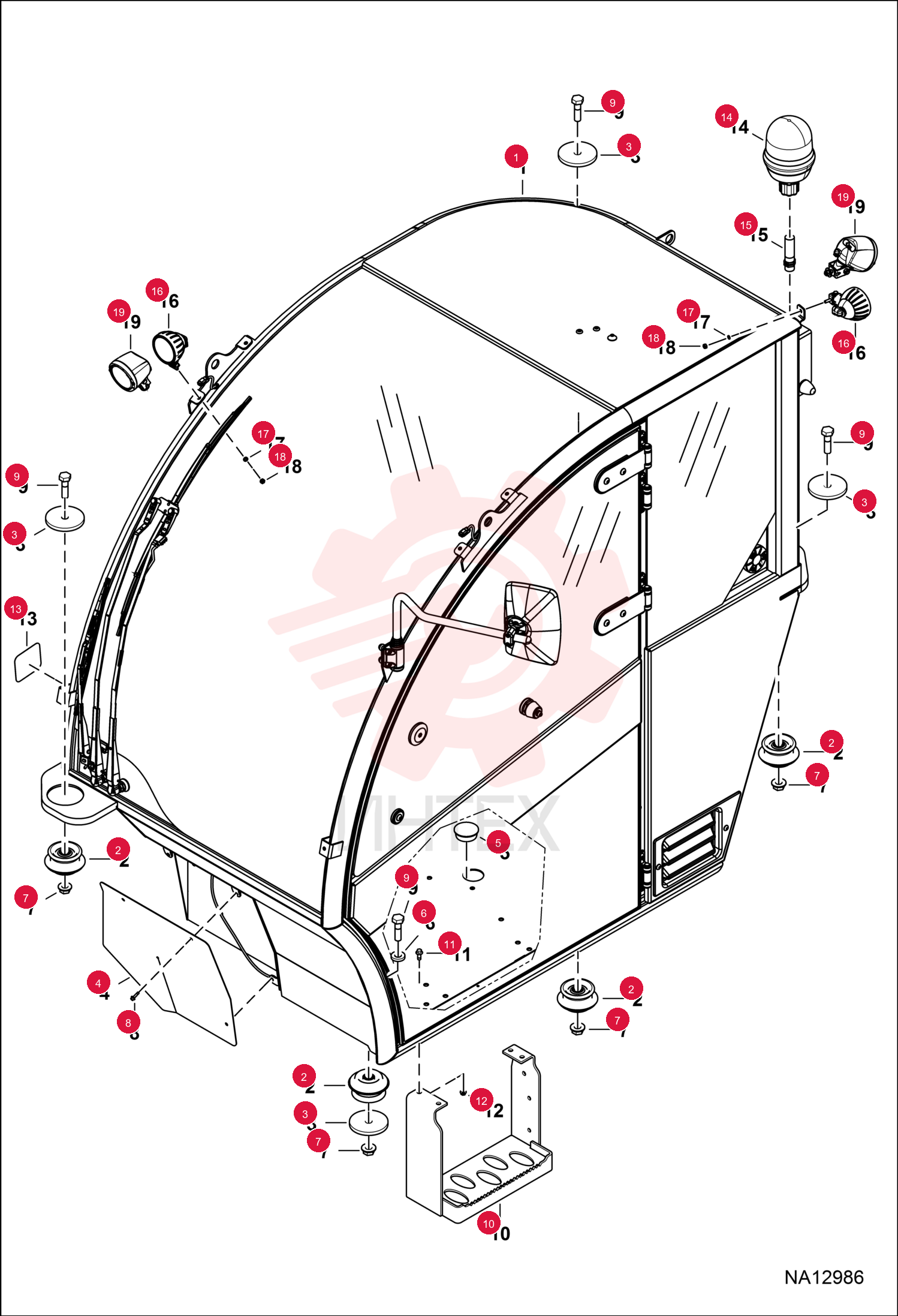 CAB BCT GLASS NA 7349364