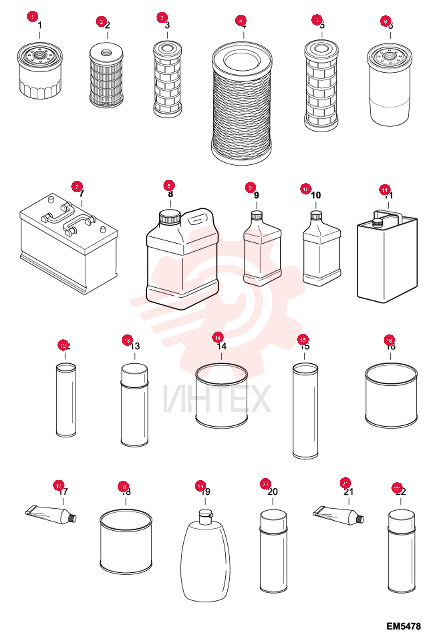 FILTER, OIL ENG 12 6511766 (2)
