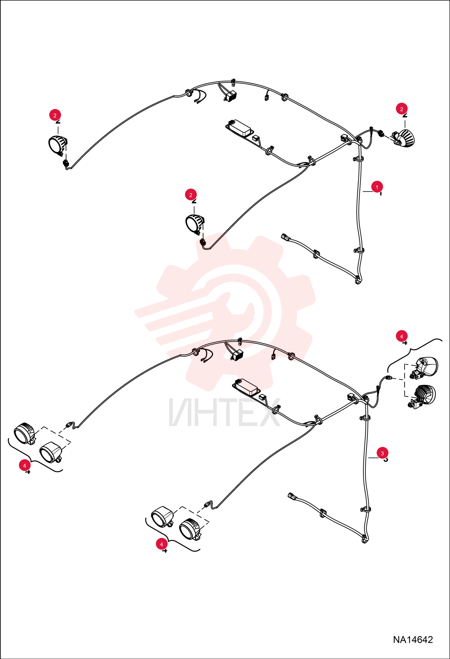 HARNESS UPPER CAB 7162048
