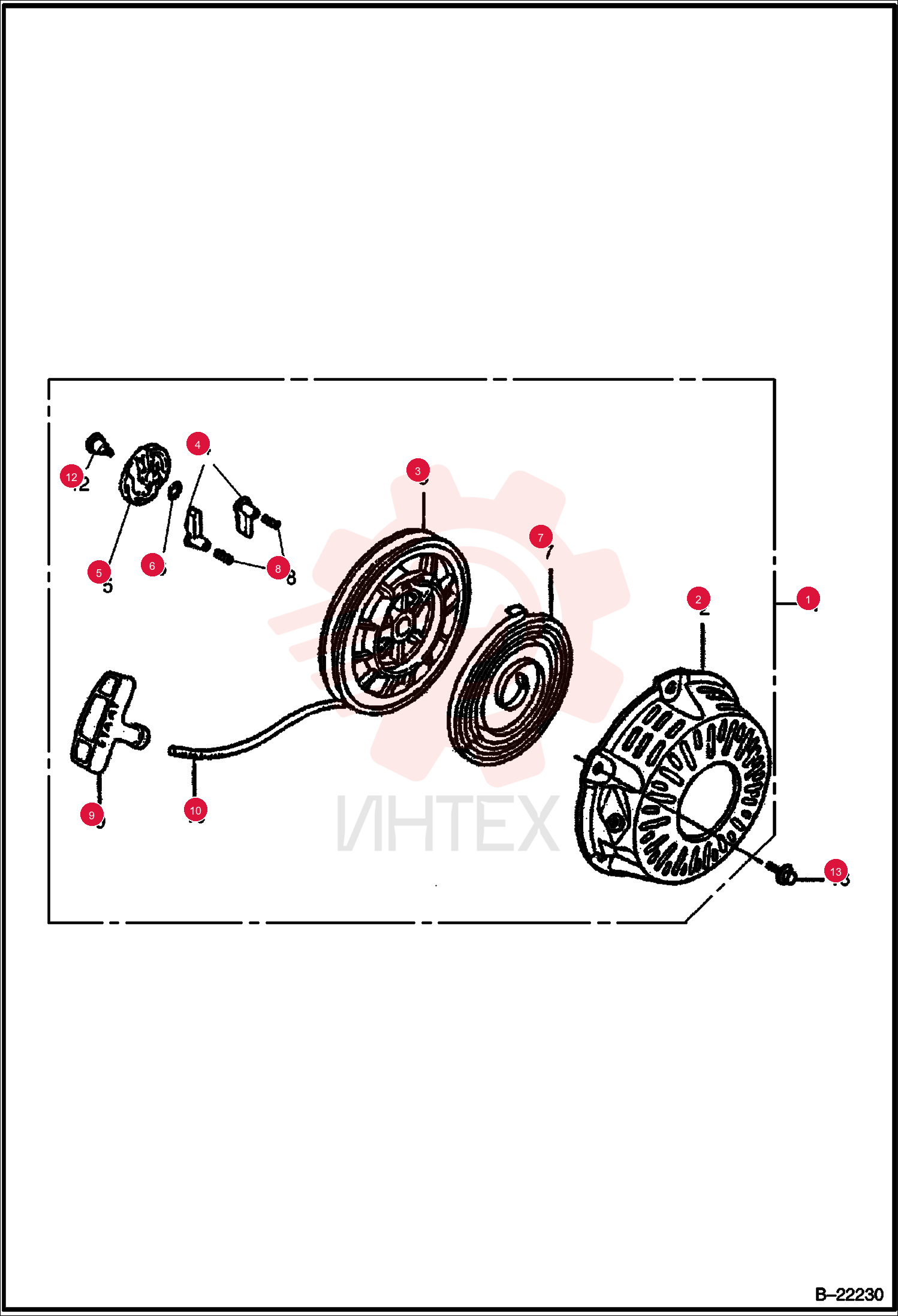 STARTER,RECOIL IR59243998 (1)