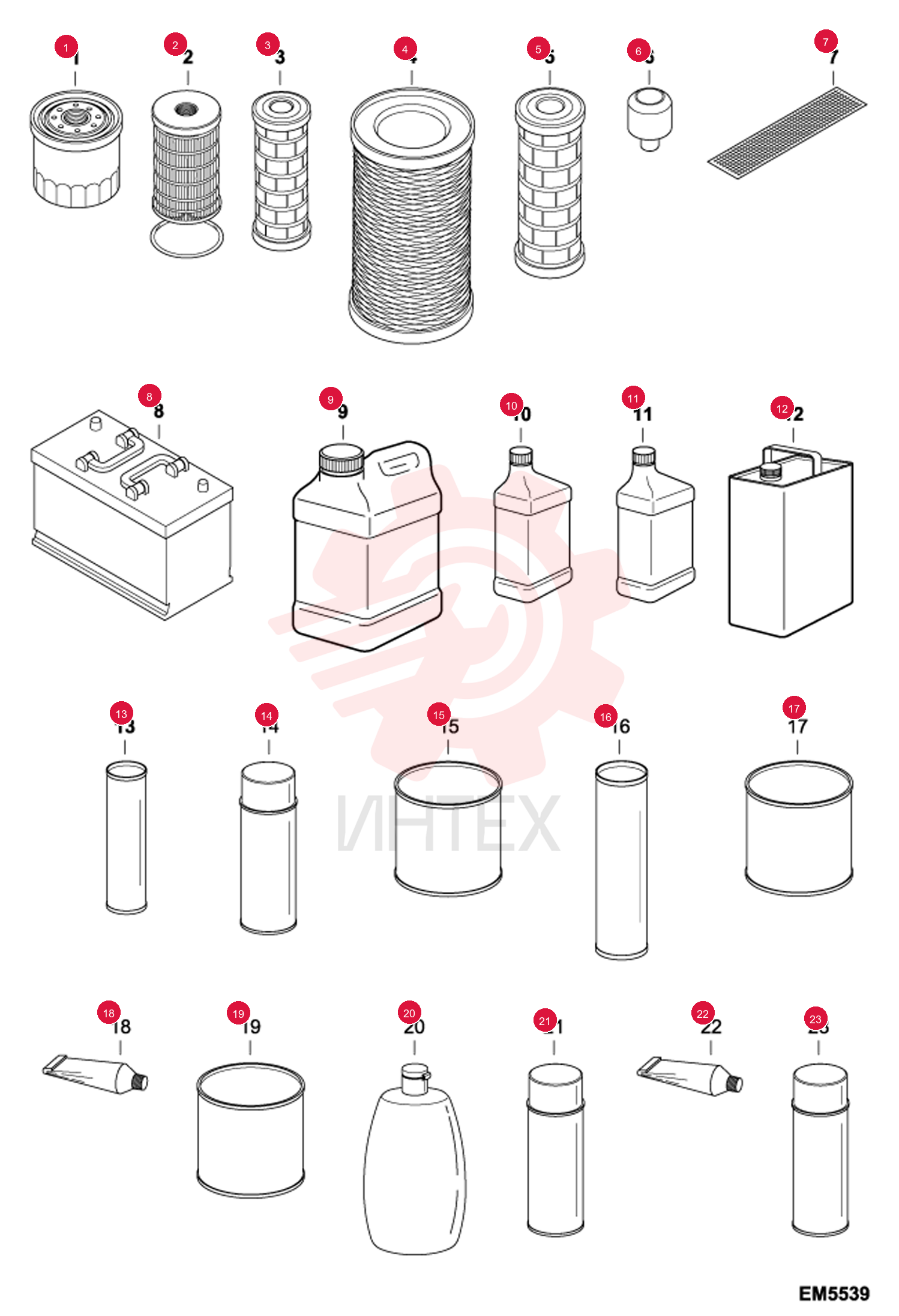 FILTER, OIL ENG 12