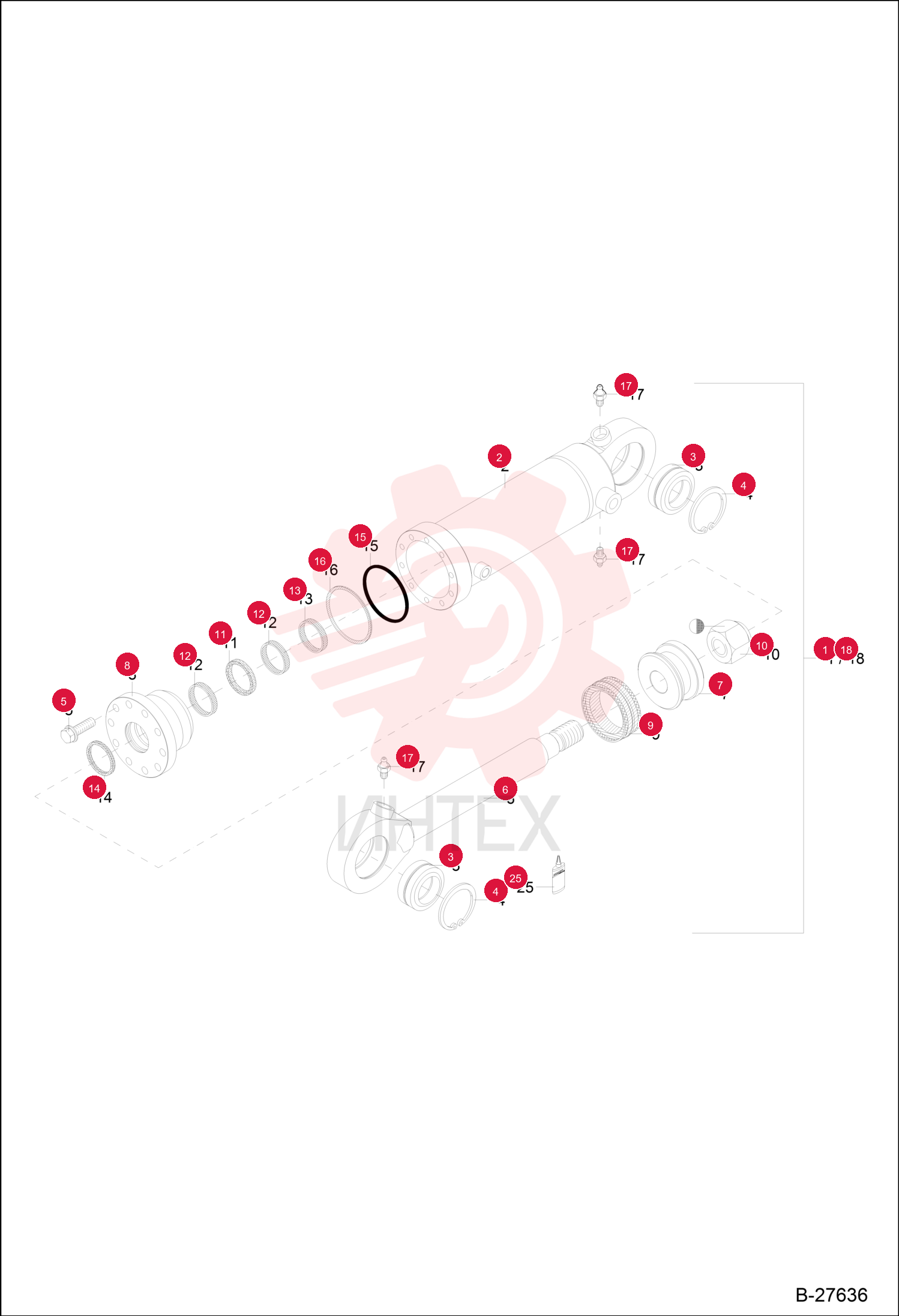 CYLINDER, HYDRAULIC 6501150100