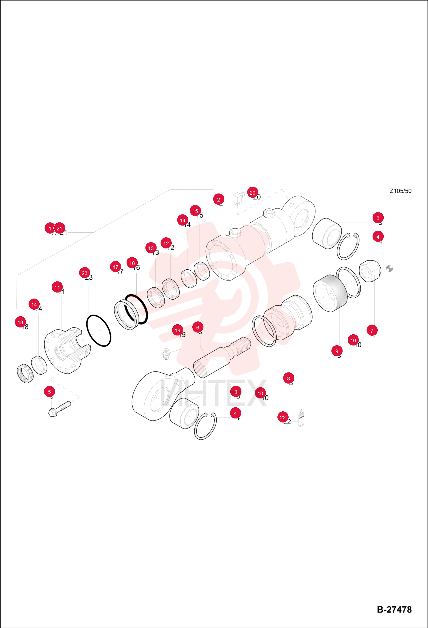 HYDR. CYLINDER 6501609000