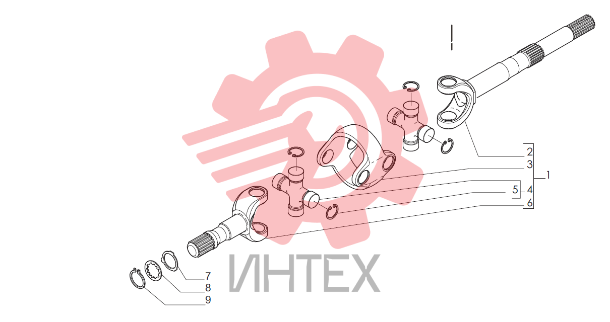 Вал шестерной двойной