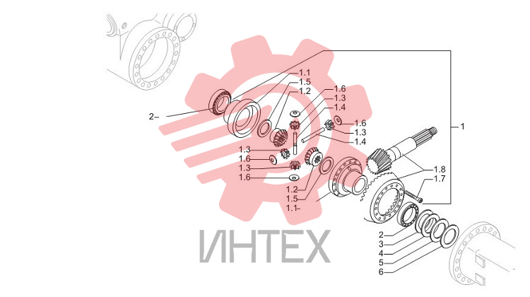 Шестерня коническая и дифференциал