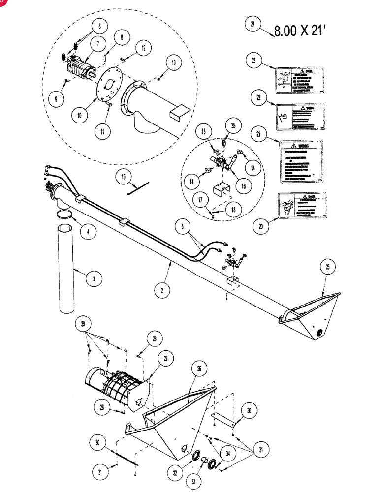 CONCORD AIR SYSTEM TUBE,177.8 mm ID, 203.2 mm OD