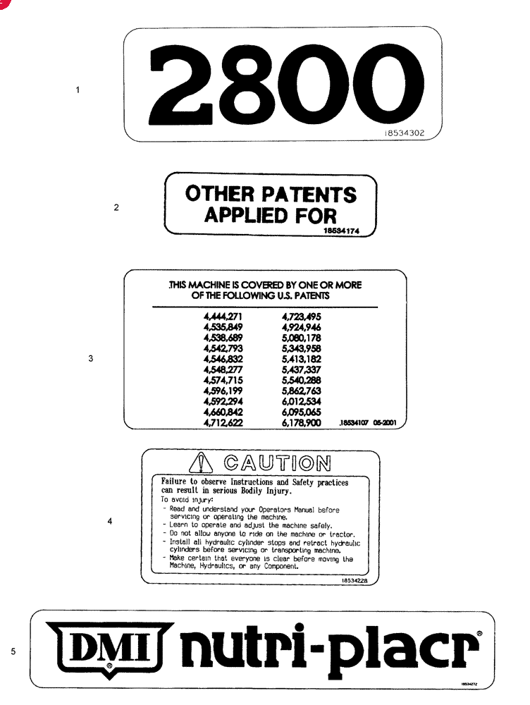 DMI NUTRI-PLACR DECAL