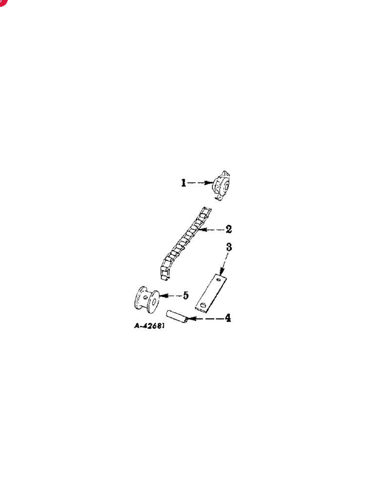 IH FERTILIZER UNIT ARM, chain tightener