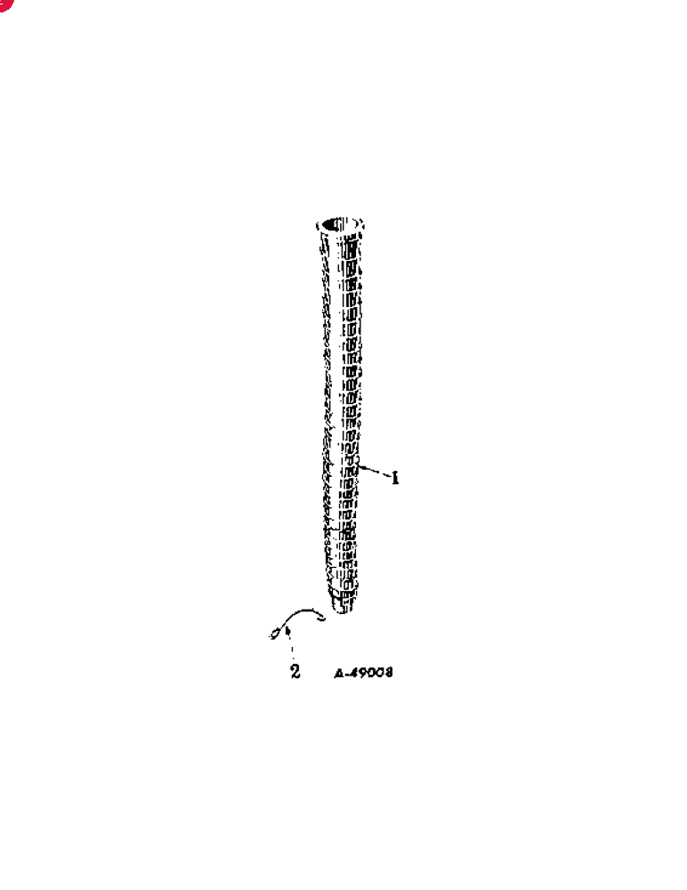 IH 4-ROW FERTILIZER UNIT TUBE,1.437" ID x 1.875" OD x 24" L