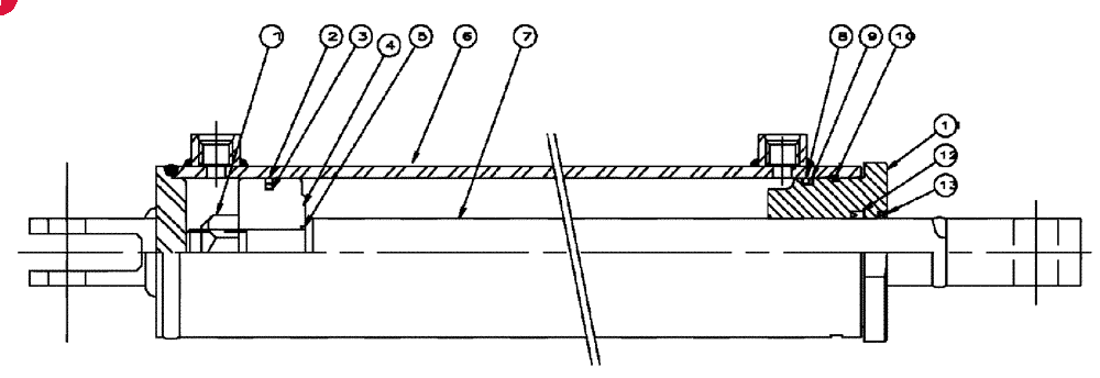 2003 CYLINDER,Double Acting, 28.57mm Rod, 457.2mm Stroke
