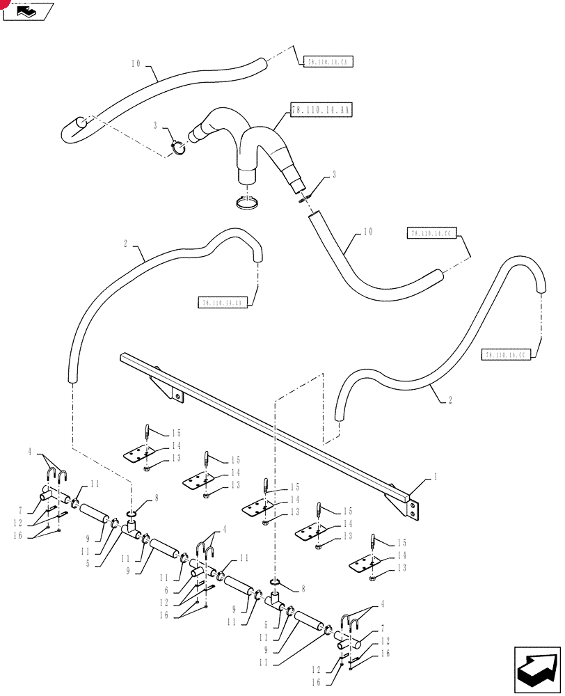 2012 FITTING,1-1/2" Hose Barb x 1-1/2" Hose Barb x 1" Male Thread Hose Barb Tee