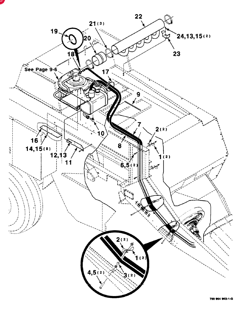 Запчасти для пресс-подборщиков CASE-IH (8575) - KNOTTER BLOWER KIT ELBOW,90 Degree Elbow, 1-1/16" - 12 Male JIC x 7/8" - 14 Male ORB