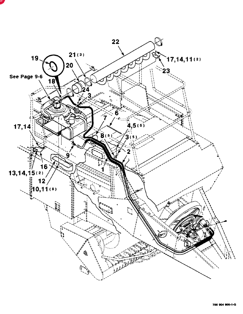 Запчасти для пресс-подборщиков CASE-IH (8585) - KNOTTER BLOWER KIT ELBOW,90 Degree Elbow, 1-1/16" - 12 Male JIC x 7/8" - 14 Male ORB
