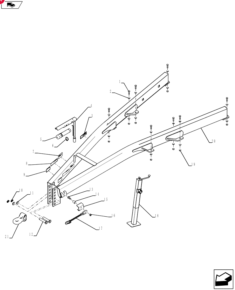 NUTRI-TILL'R 24 ROW MOUNTING PARTS