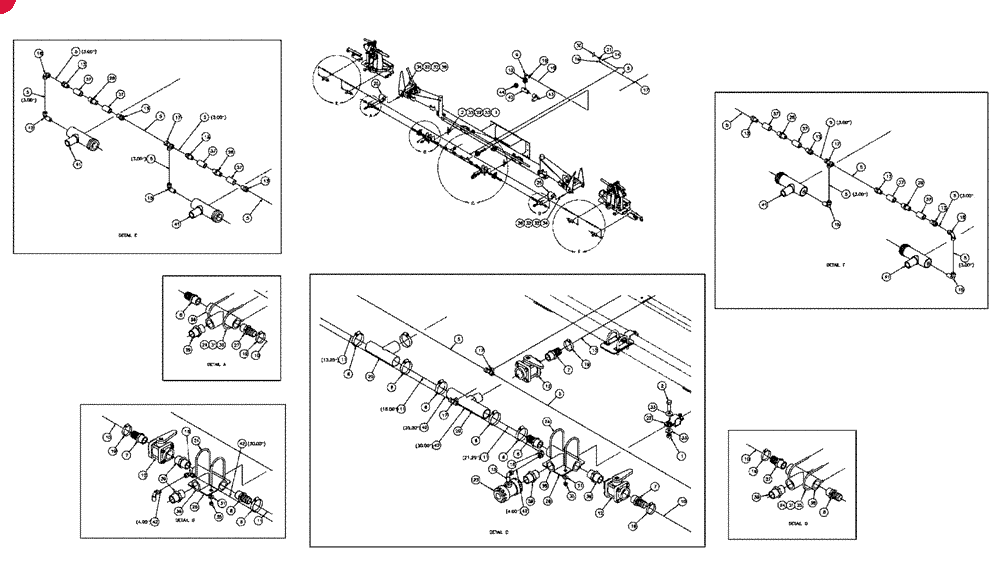 LIQUID SYSTEM APPLICATOR FITTING,1-1/2" Hose Barb x 1-1/2" Hose Barb x 1" Male Thread Hose Barb Tee