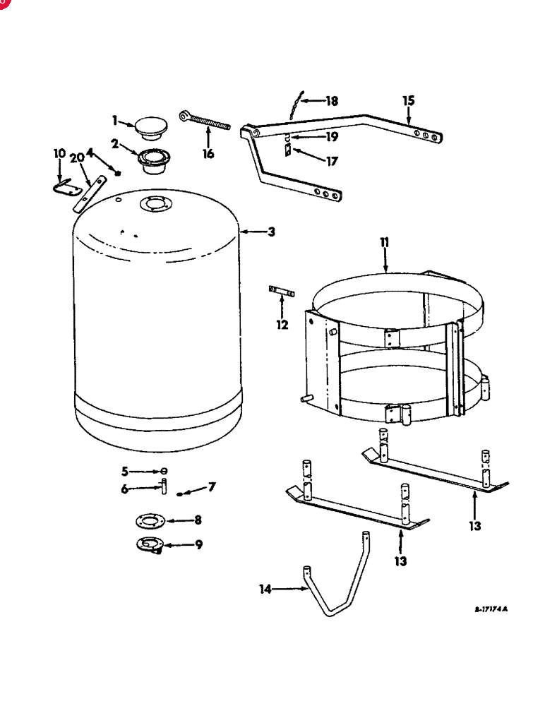CHEMICAL PRE-EMERGE ATTACHMENT (150 GALLON) GROMMET,7/8" ID x 1 5/8" x .125", Diag Cut