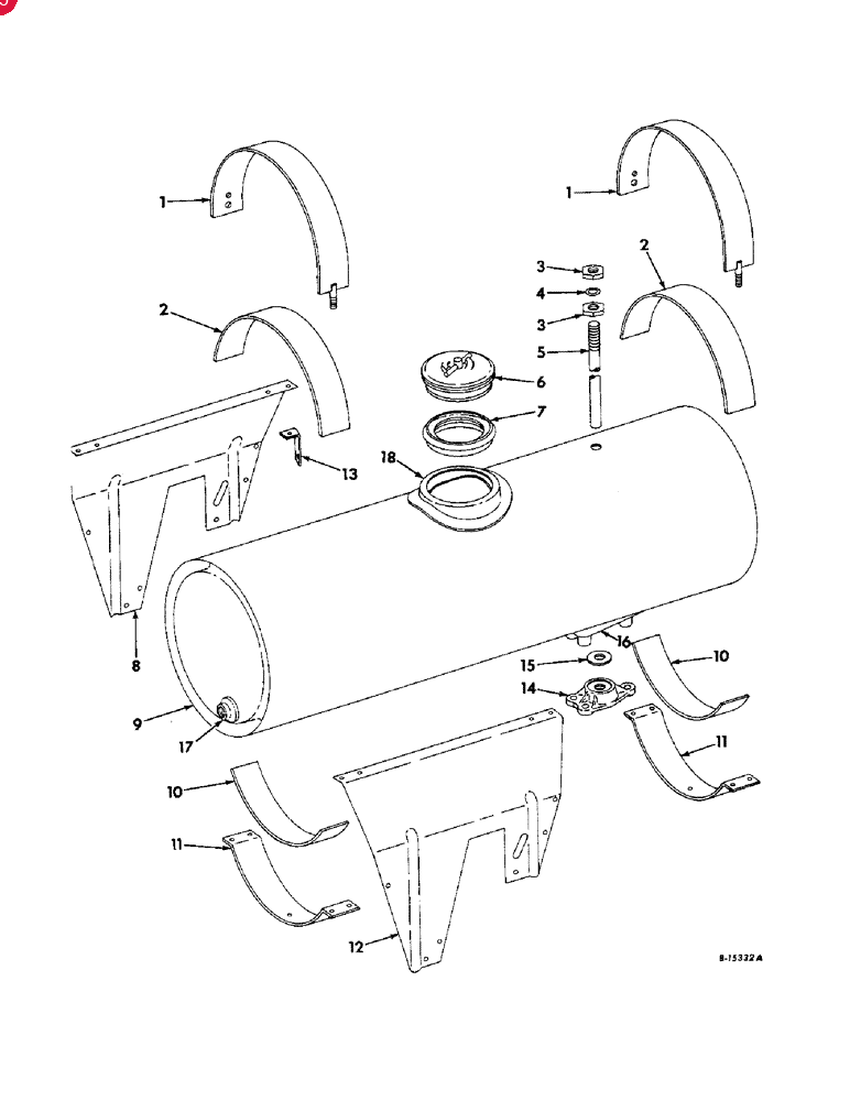 1963 SUPPORT ASSY, tank LH