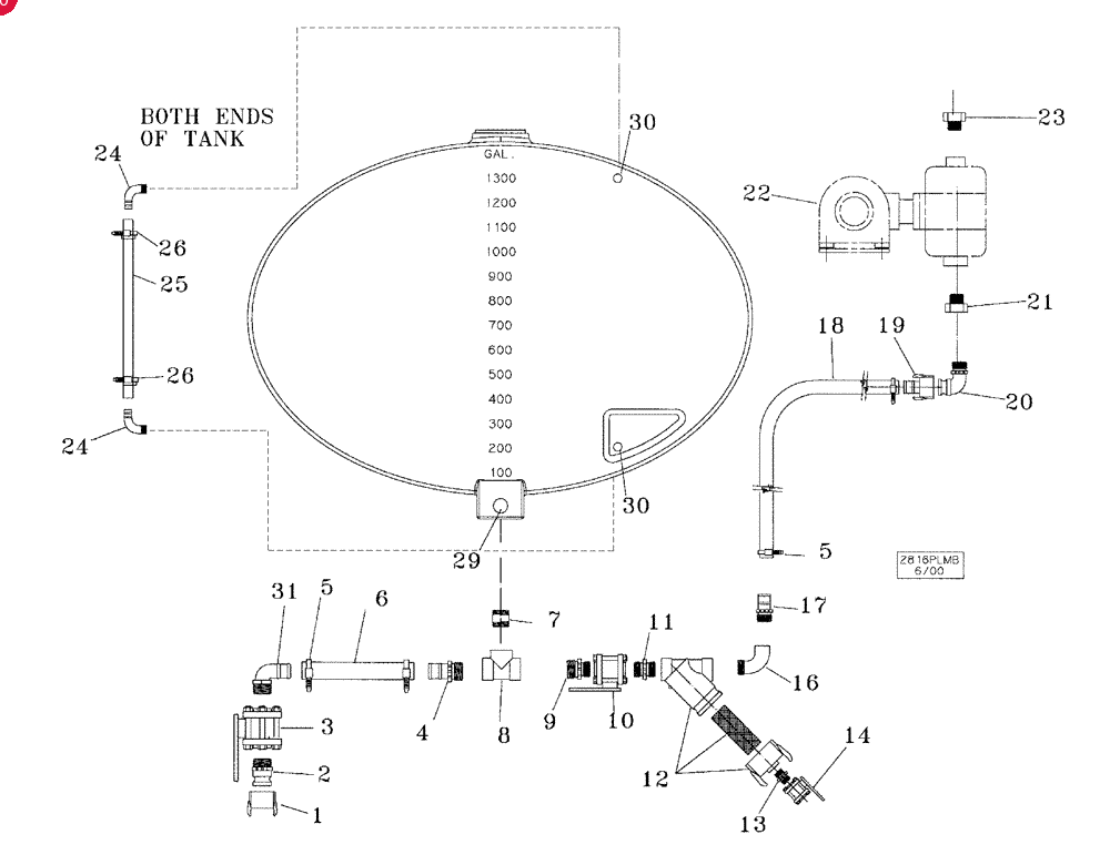 1300 GALLON PIPE FITTING,3/4" NPT x 3/4" Hose Barb, 90 Degree