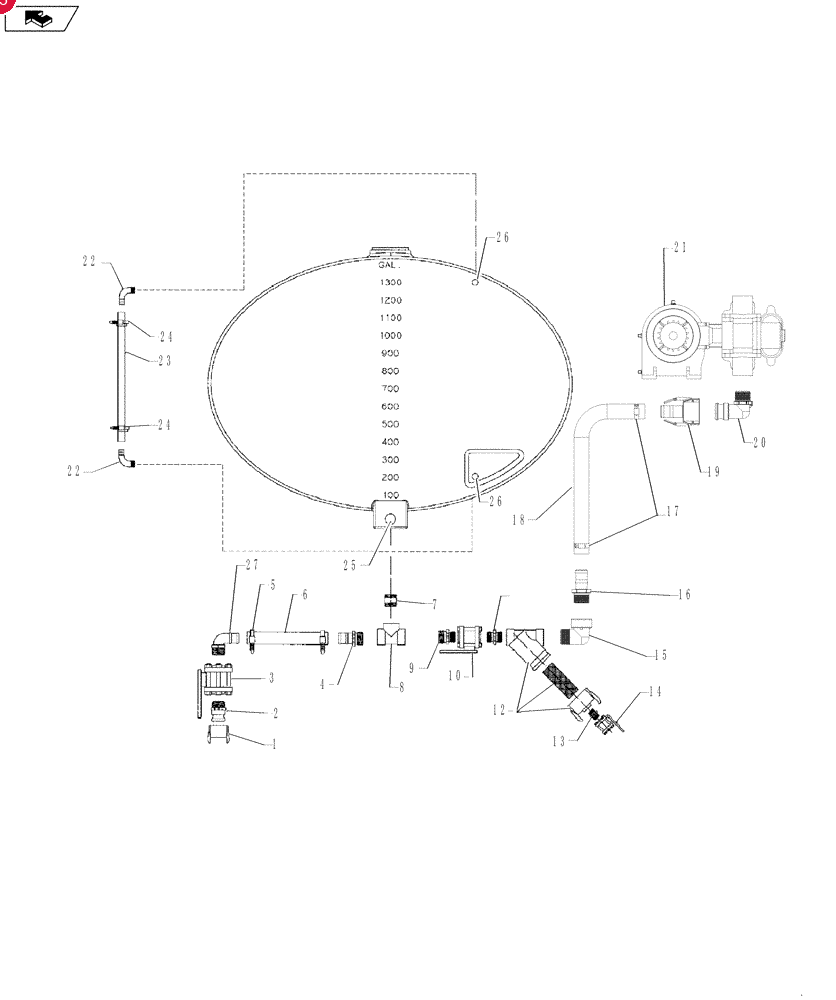 1300 GALLON PIPE FITTING,3/4" NPT x 3/4" Hose Barb, 90 Degree