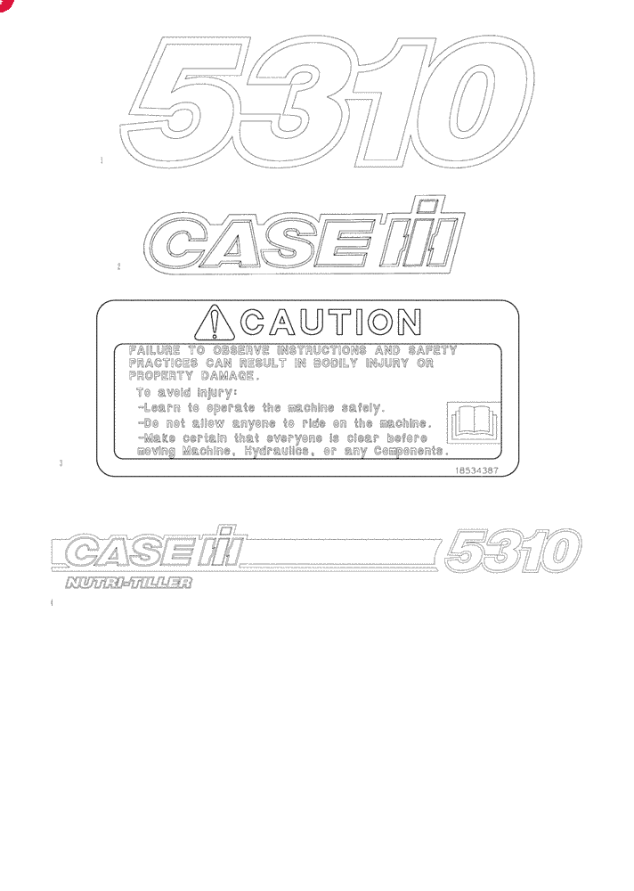 PULL TYPE CAUTION DECAL