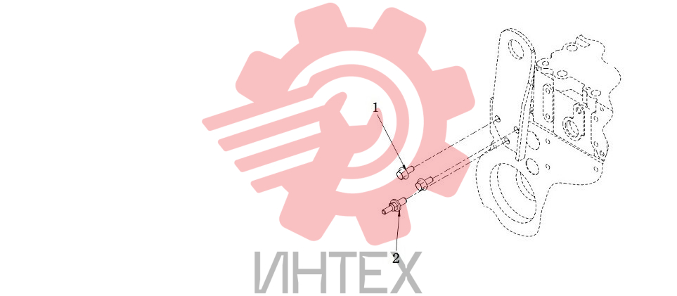 Крепление выступа двигателя