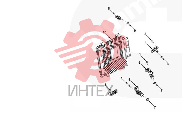 Узел управления двигателем