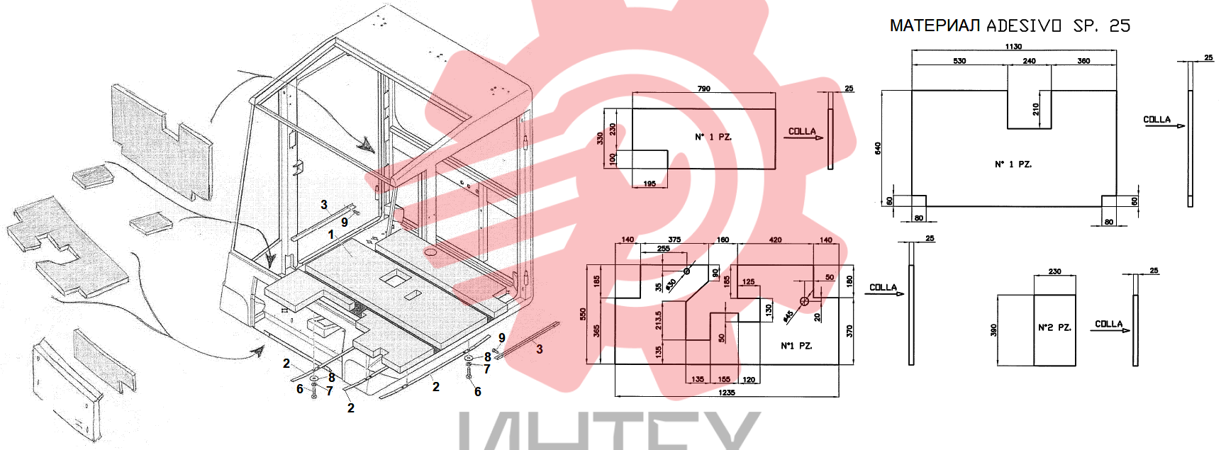 35. Комплект для звукоизоляции CVS1158