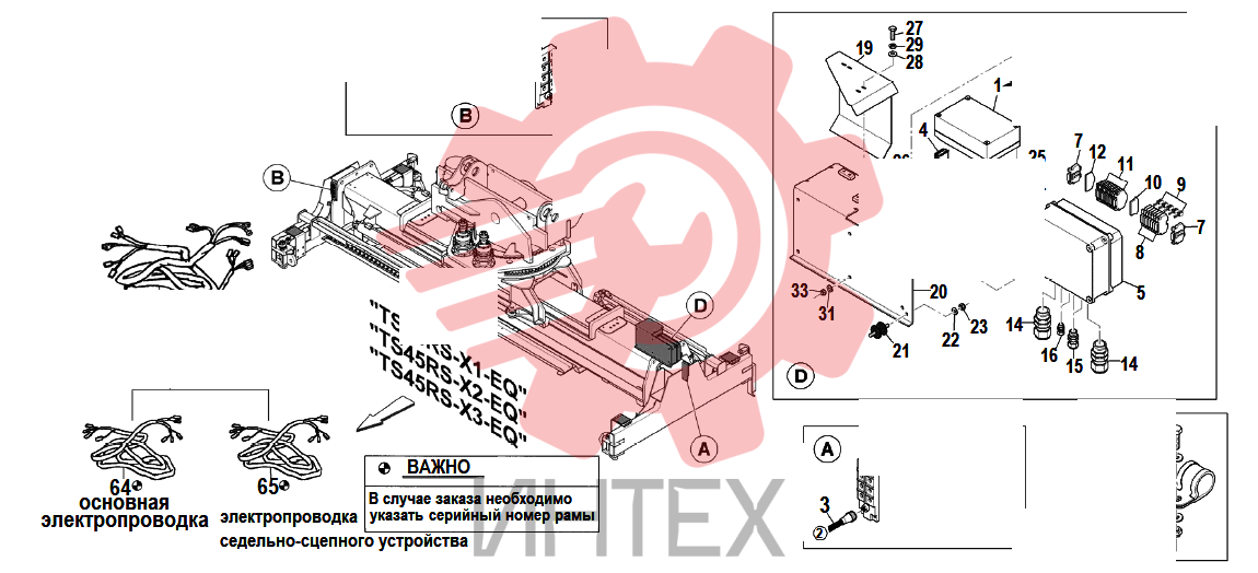 41. Электрооборудование для спредера TS45RS-X1-X2-X3-EQ - ричстакер серии F400