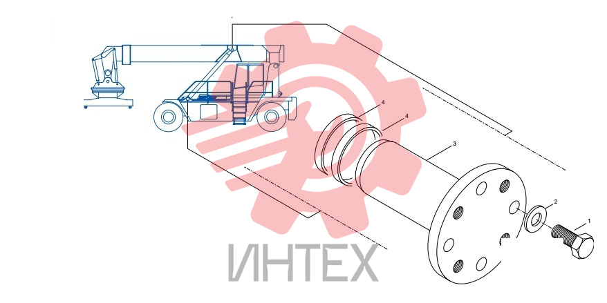 Крепление подъемного цилиндра 90.A020.006
