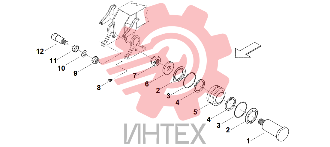 93. Крепление спредера