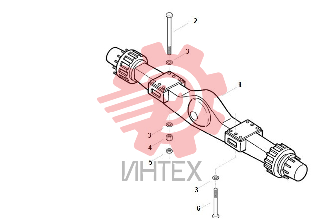 Ось передняя 30.A010.009