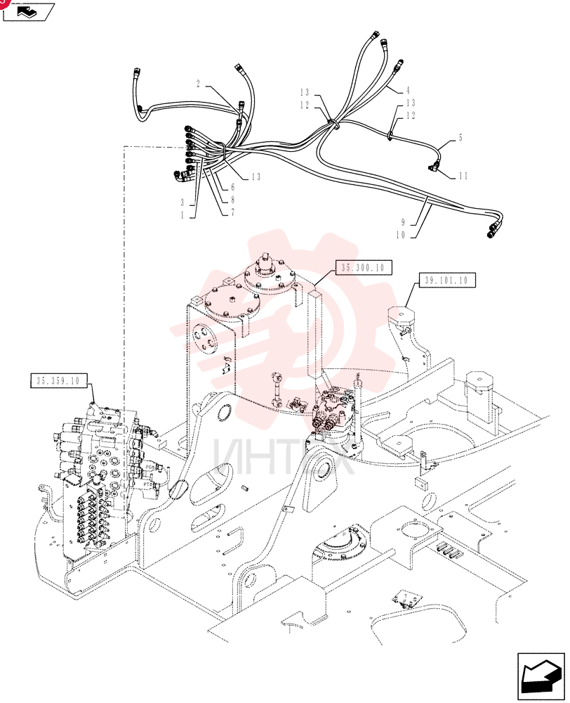 HOSE ASSY. 2420R349D048 (2)