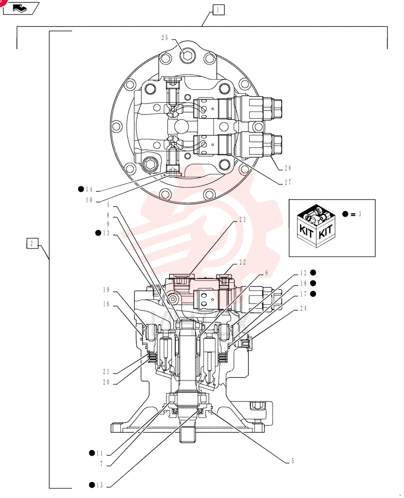 HYDRAULIC MOTOR YY15V00034F1 (1)