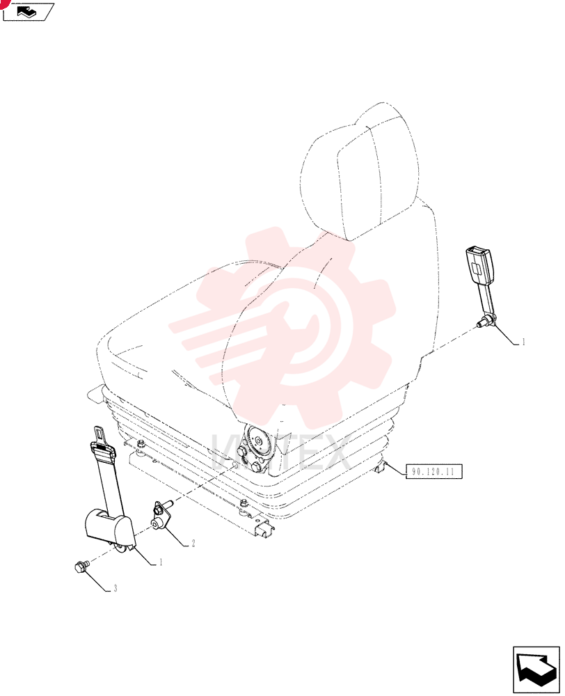 SEAT BELT,48mm W x 1250mm L
