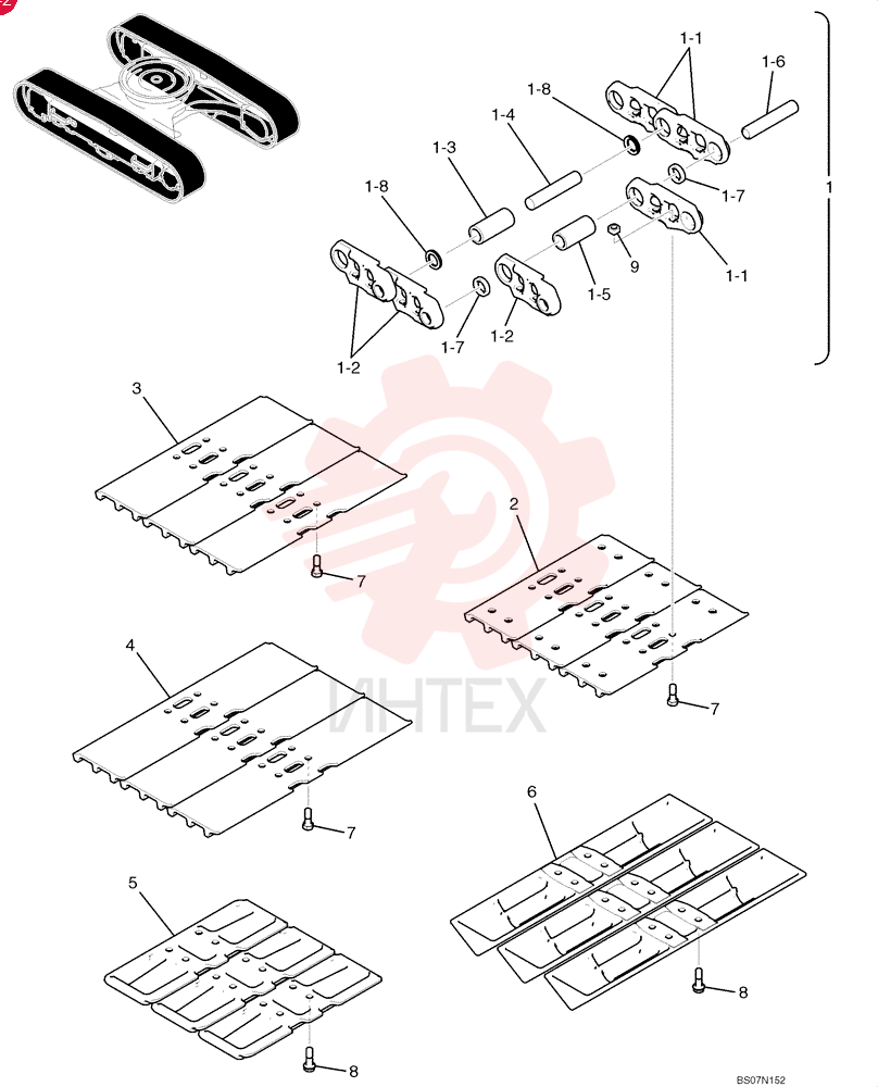 Shoe Assembly, 500mm (19.7 in)