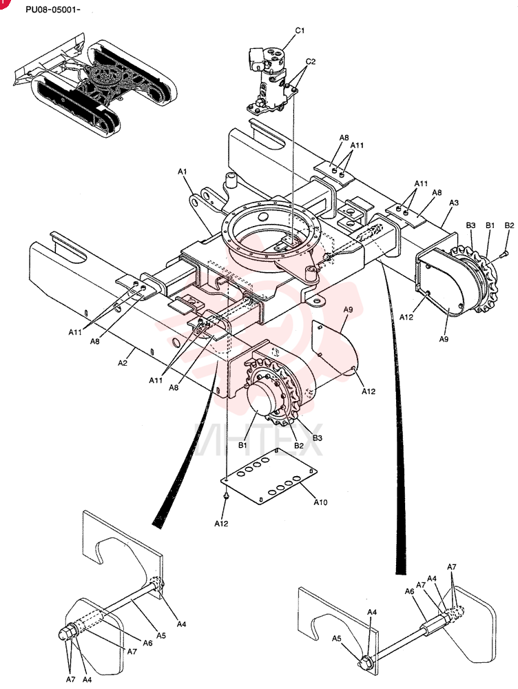 Схема (17SR-3) - COMPACT EXCAVATOR - (NA) ASN PU08-05001 - (3/07-12/13) PU02F00035P1